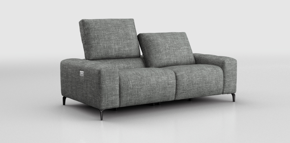 Montione - 2 seater sofa with 2 electric recliners